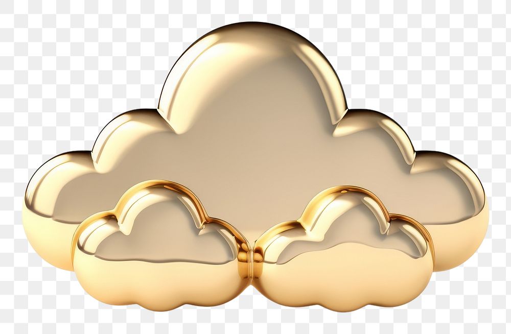 PNG Cloudy nature cute gold jewelry white background accessories.