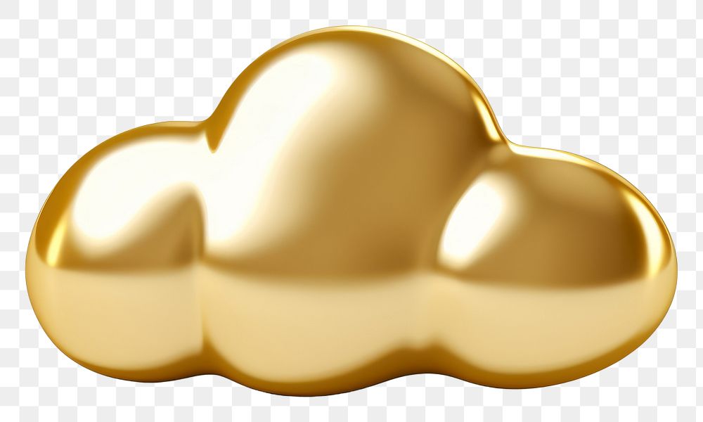 PNG Cloud gold white white background.