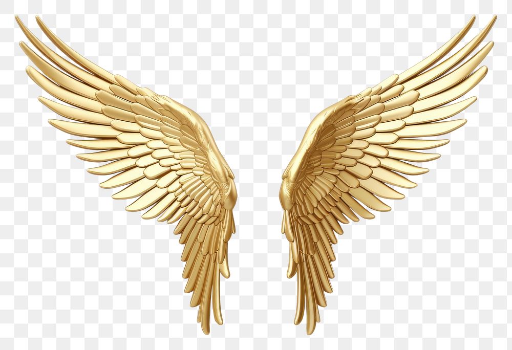 PNG Angel wings gold white background accessories accessory