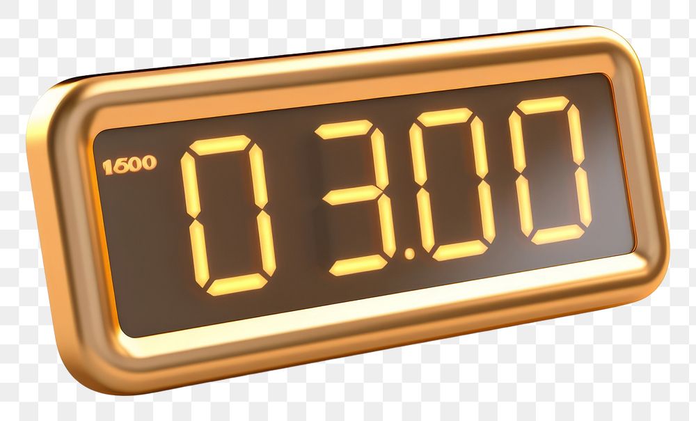PNG Digital clock gold white background electronics.