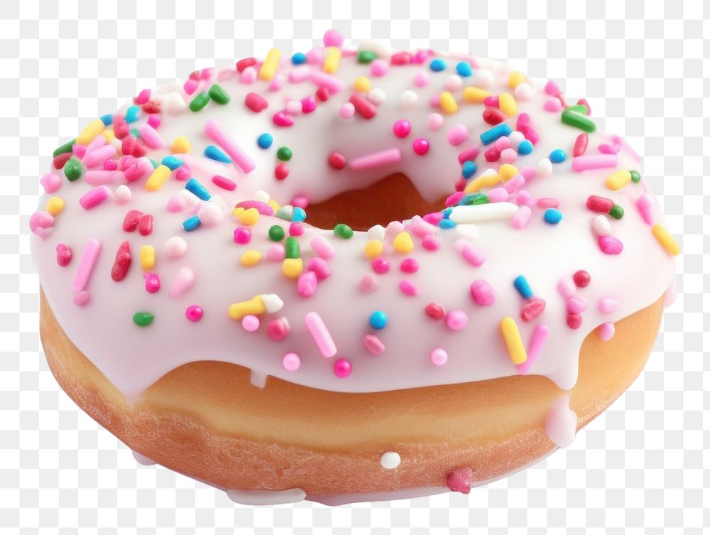 PNG  Pastel donut sprinkles dessert food.