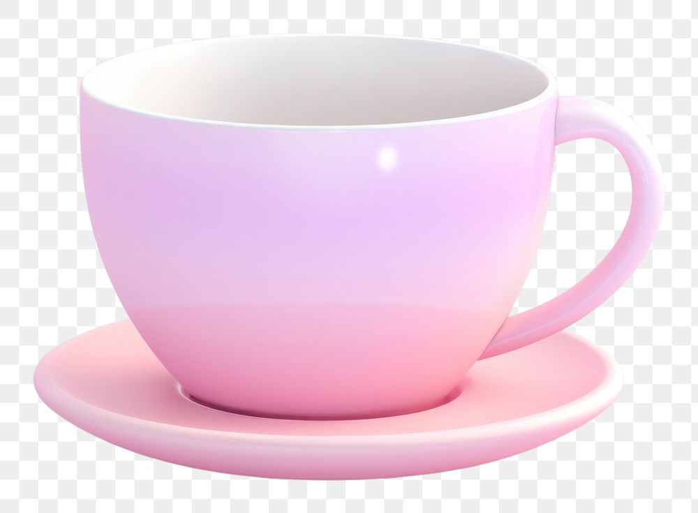 PNG  Pastel coffee cup porcelain saucer drink.