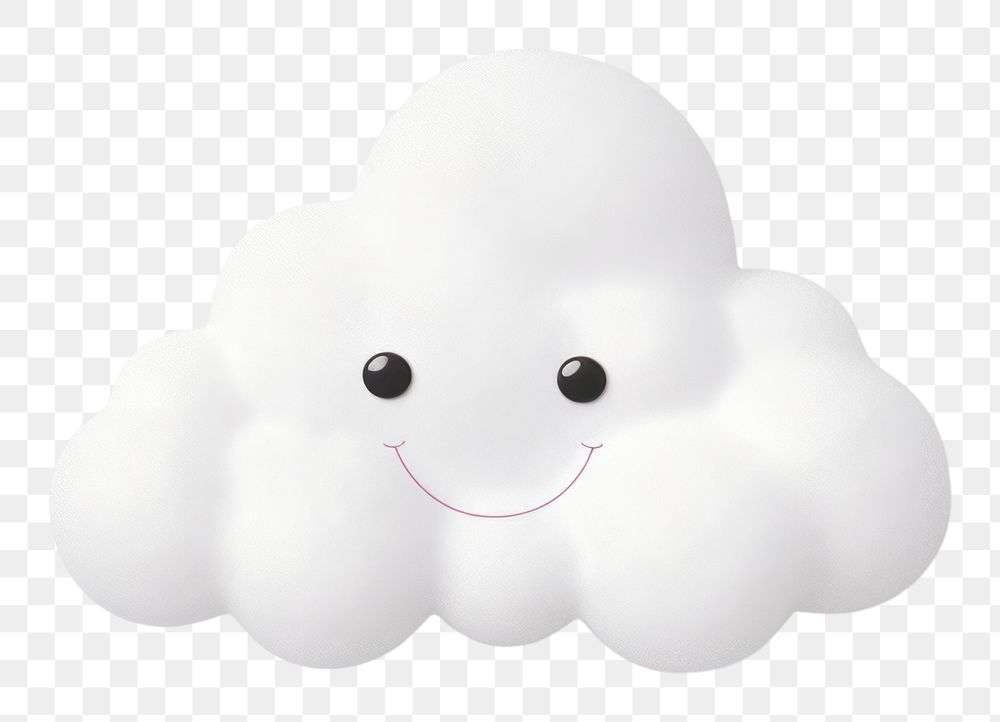 PNG A cloud white toy white background. AI generated Image by rawpixel.
