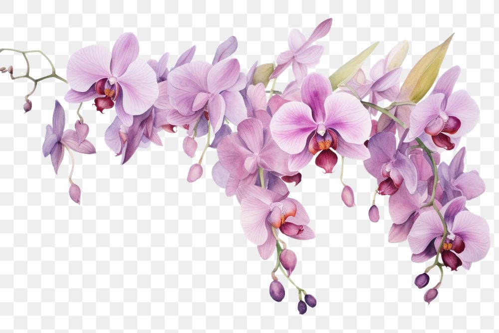 PNG Blossom flower orchid plant.