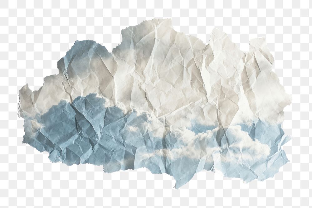 PNG Cloud paper collage element backgrounds abstract white.