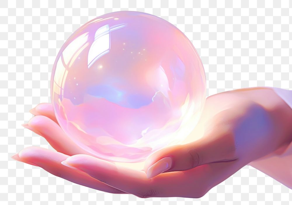 PNG  Crystal ball sphere transparent technology.