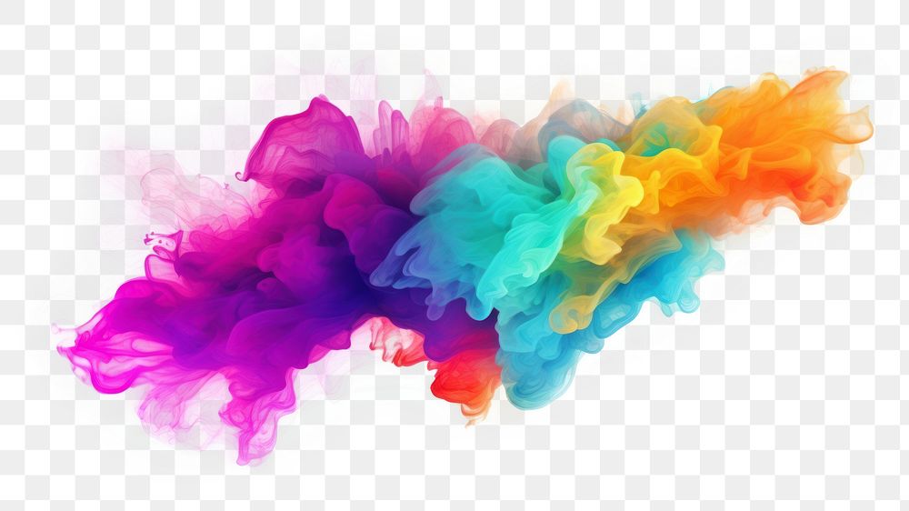 PNG A colorful smoke explosion backgrounds paint white background. AI generated Image by rawpixel.