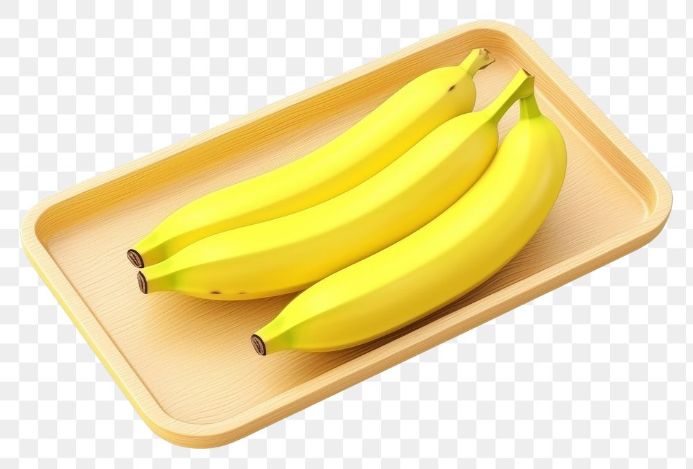 PNG  3D banana fruit plant food.