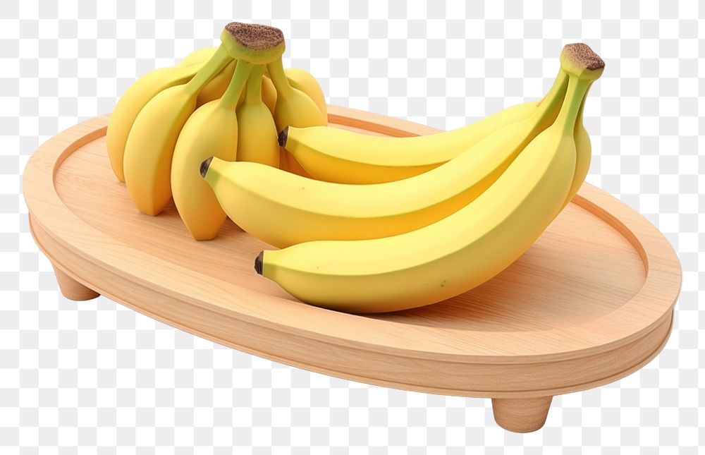 PNG  3D banana fruit plant food.