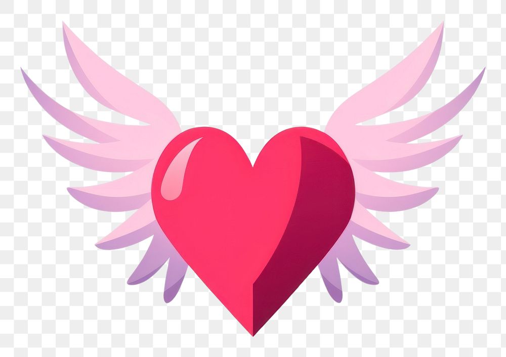 PNG A heart with a cute wing symbol creativity dynamite. AI generated Image by rawpixel.