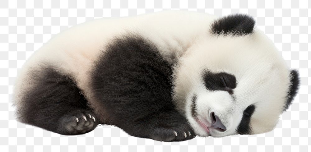 PNG A cute panda wildlife sleeping animal. AI generated Image by rawpixel.