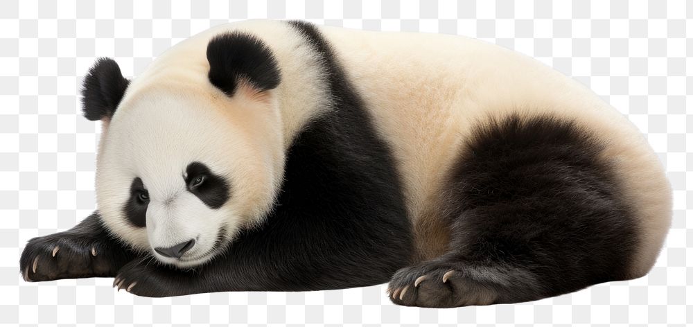 PNG A cute panda wildlife sleeping animal
