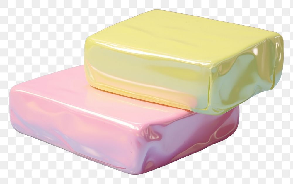 PNG  Pastel 3D objects yellow butter pink.