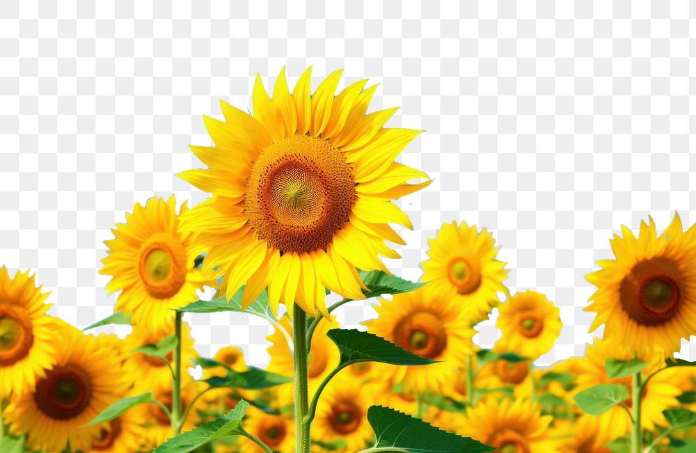 PNG Plant background sunflower field agriculture. AI generated Image by rawpixel.