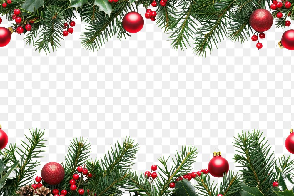 PNG Christmas line horizontal border backgrounds plant tree.