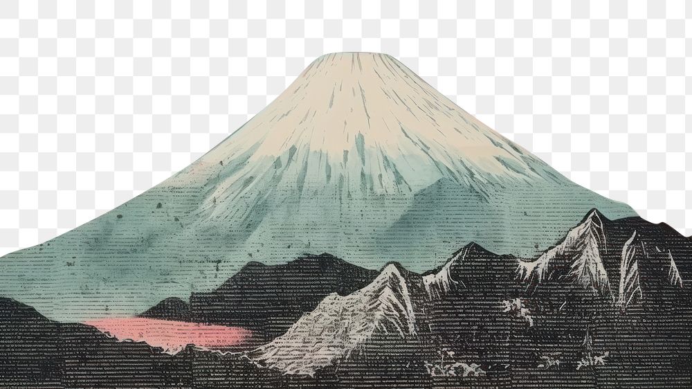 PNG  Fuji moutain mountain outdoors volcano