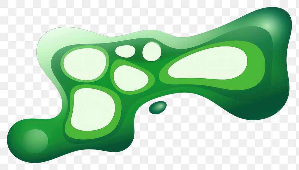 PNG  Amoeba blob shape green abstract line. AI generated Image by rawpixel.