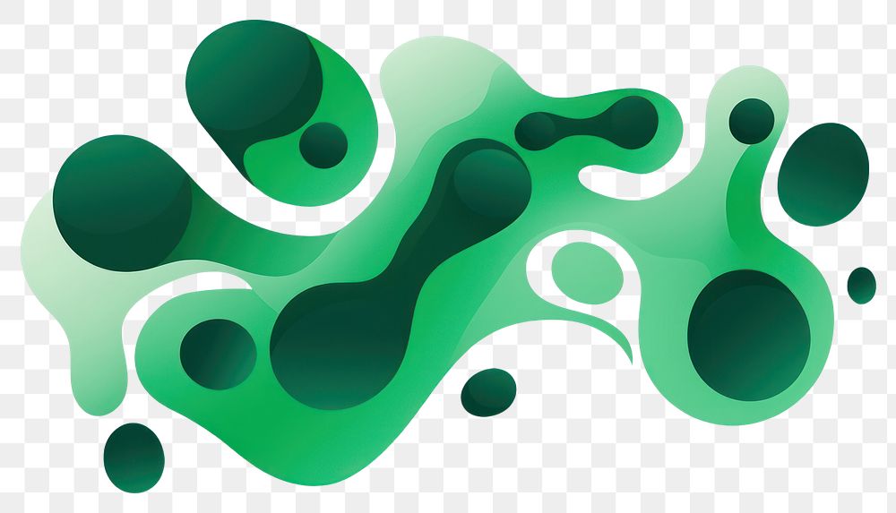 PNG  Amoeba blob shape green abstract pattern. AI generated Image by rawpixel.