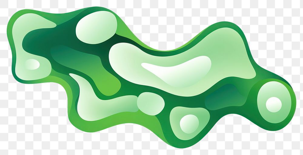 PNG  Amoeba blob shape green abstract white background. AI generated Image by rawpixel.