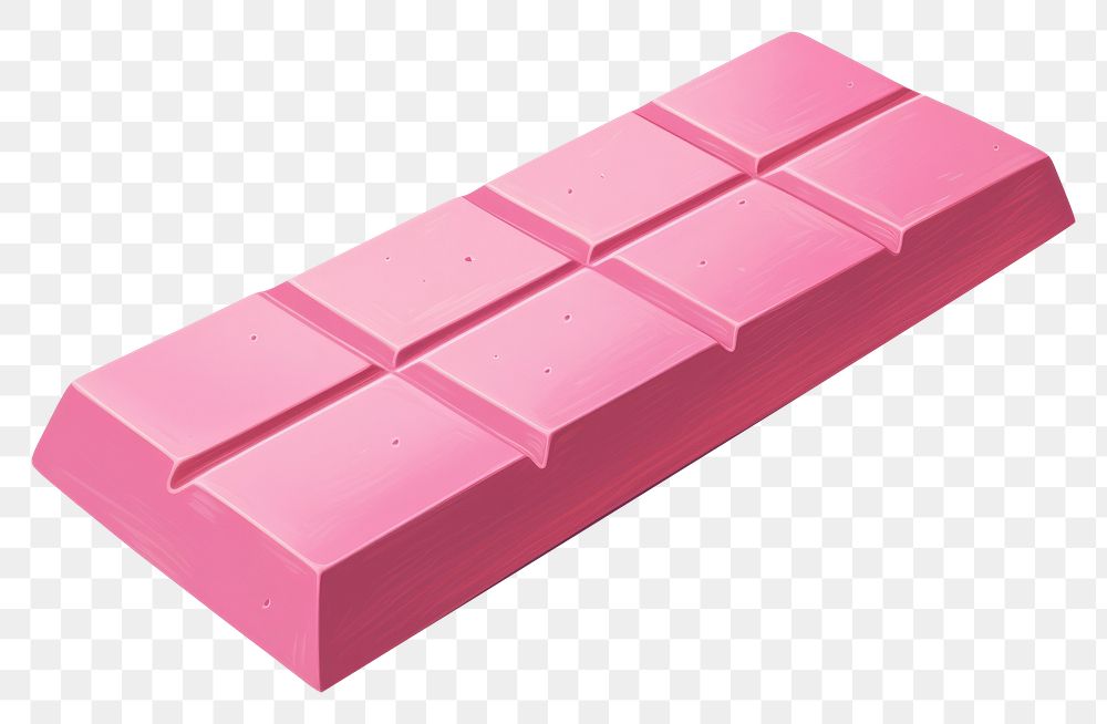 PNG  Pink chocolate white background rectangle furniture.