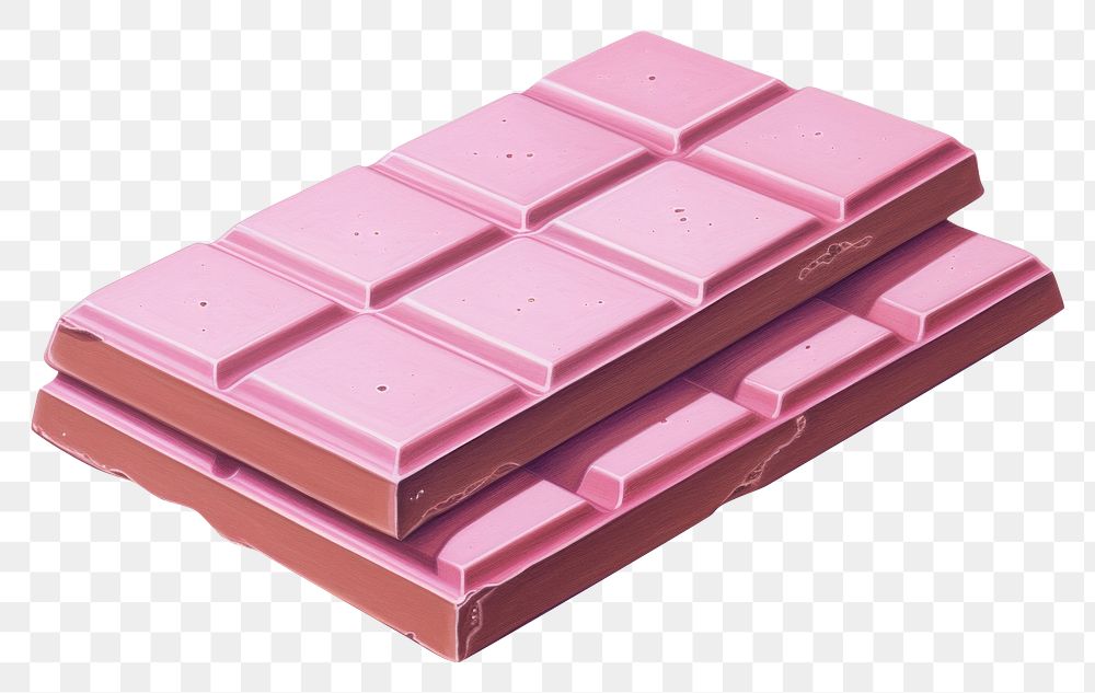 PNG  Pink chocolate dessert food white background.