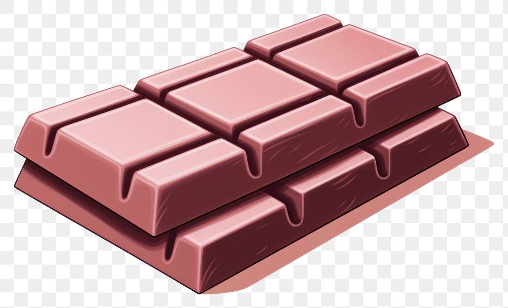 PNG  Pink chocolate dessert food white background.