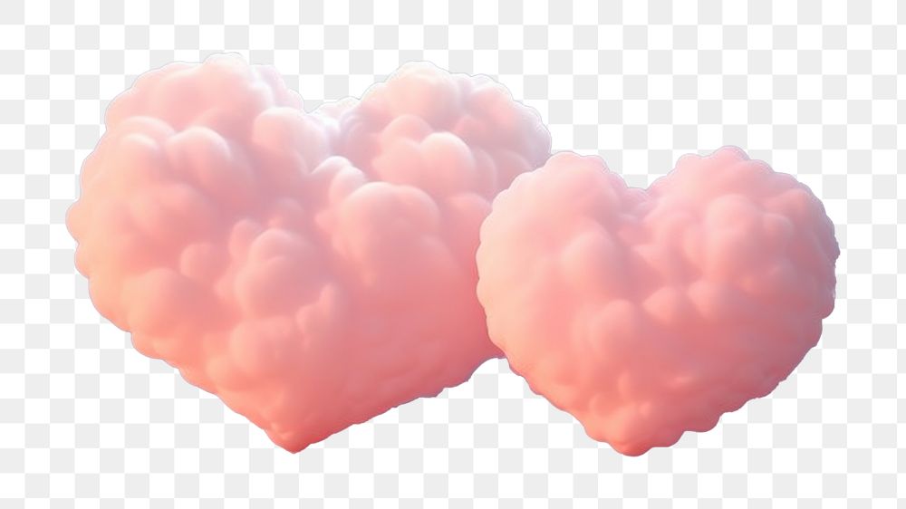 PNG  Cloud and heart balloon softness blossom