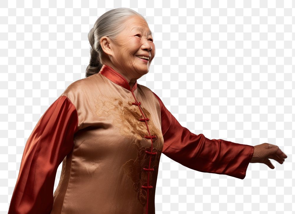 PNG  Happy chinese grandma adult smile retirement. AI generated Image by rawpixel.