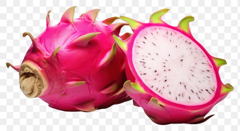 PNG Ripe dragon fruits plant food white background.