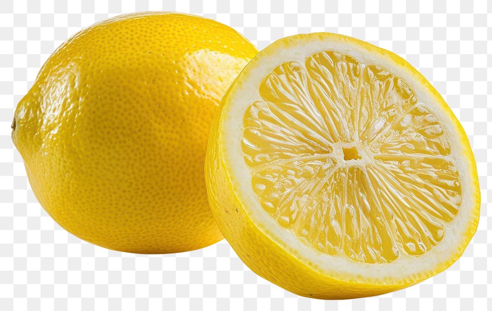 PNG Ripe lemon fruit plant food.