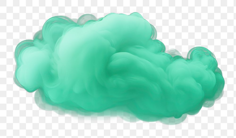 PNG Mint green cloud smoke black background. 