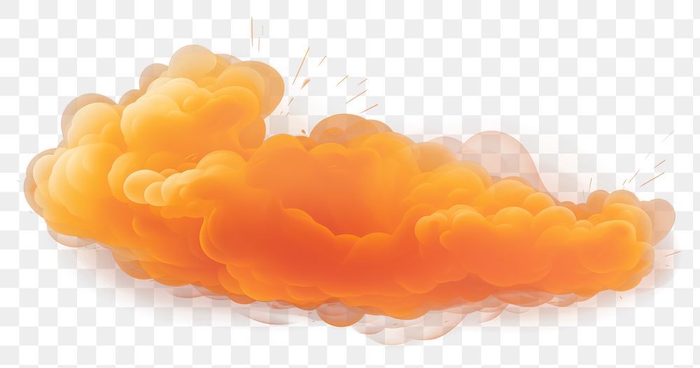 PNG Orange hreat cloud smoke fire. AI generated Image by rawpixel.