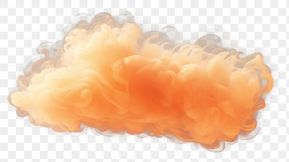 PNG Orange pastel cloud smoke black background. AI generated Image by rawpixel.