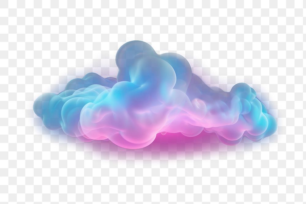 PNG Holographic smoke cloud black background. AI generated Image by rawpixel.