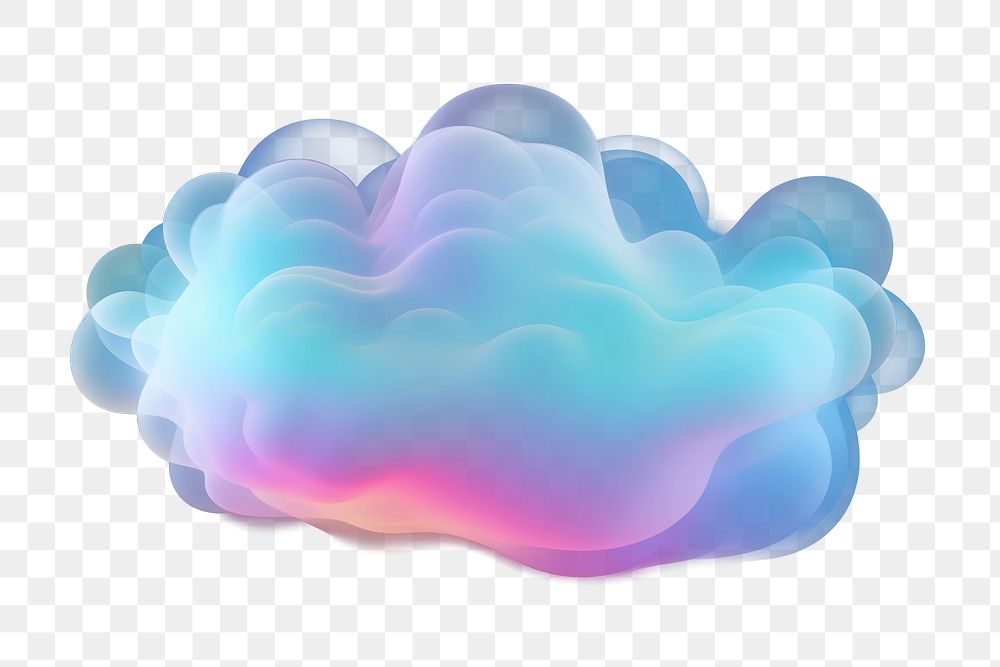 PNG Holographic cloud smoke black background. AI generated Image by rawpixel.