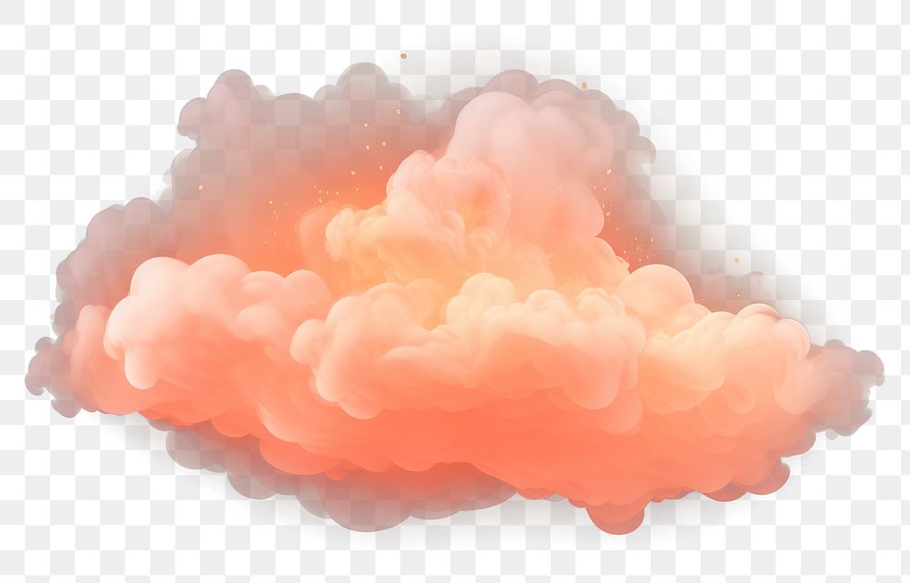 PNG Peach cloud nature sky. AI generated Image by rawpixel.