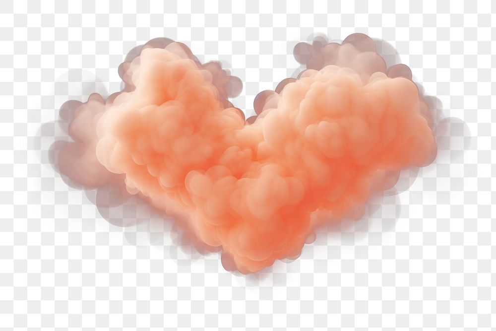 PNG Peach heart cloud black background chandelier. AI generated Image by rawpixel.
