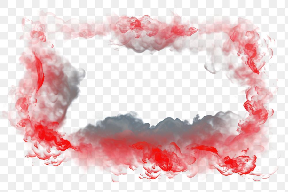 PNG Red frame backgrounds smoke cloud. AI generated Image by rawpixel.
