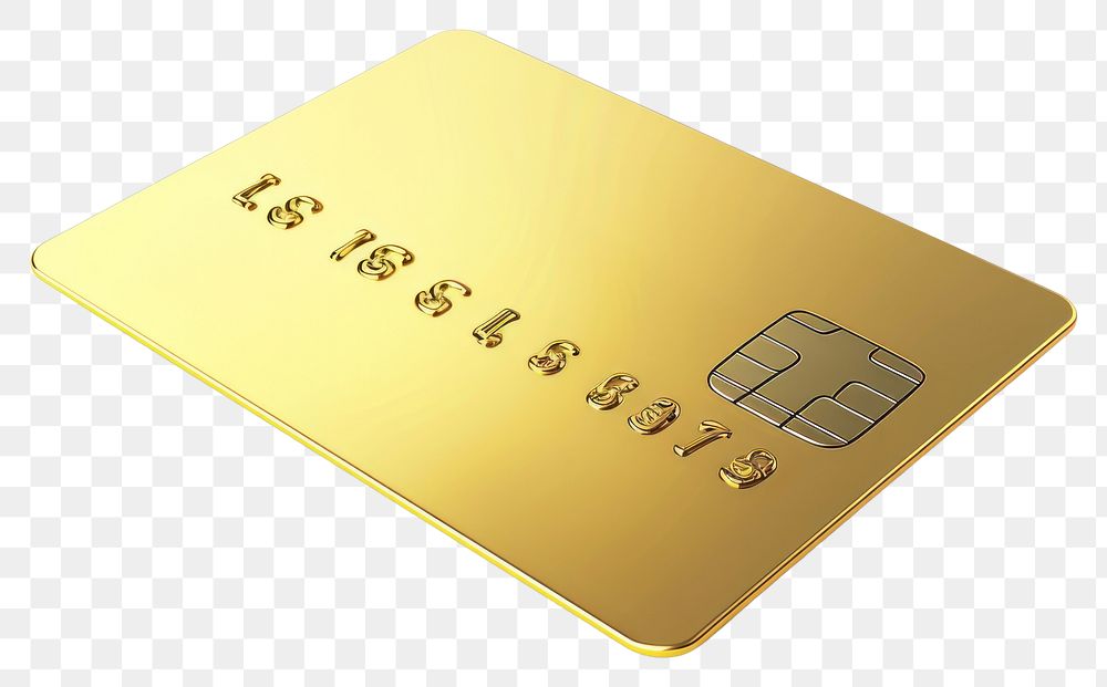PNG  Credit card gold text white background.