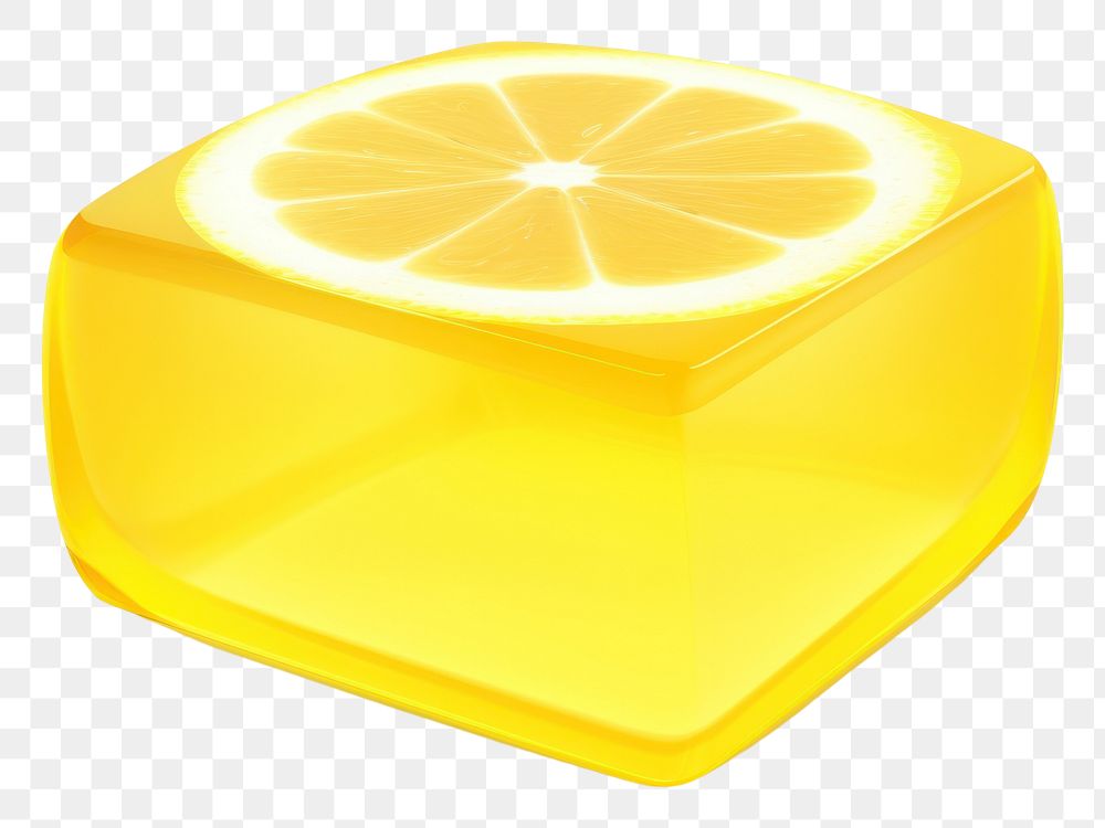 PNG  Lemon simple icon fruit food white background.