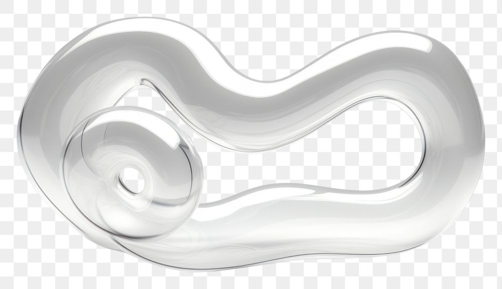PNG  Squiggle white porcelain abstract.