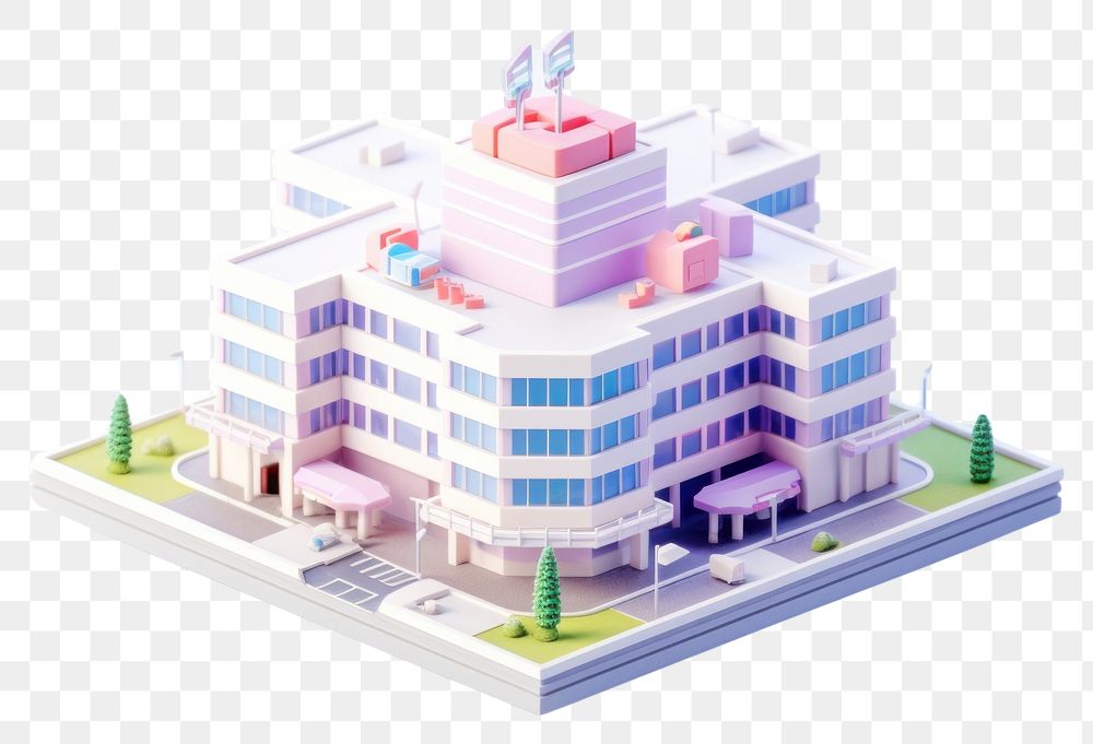 PNG  Hospital architecture building city. AI generated Image by rawpixel.