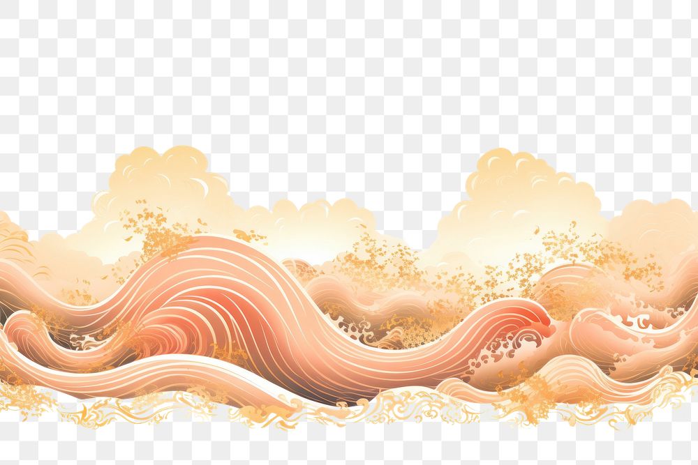 PNG  Chinese wave backgrounds pattern art.