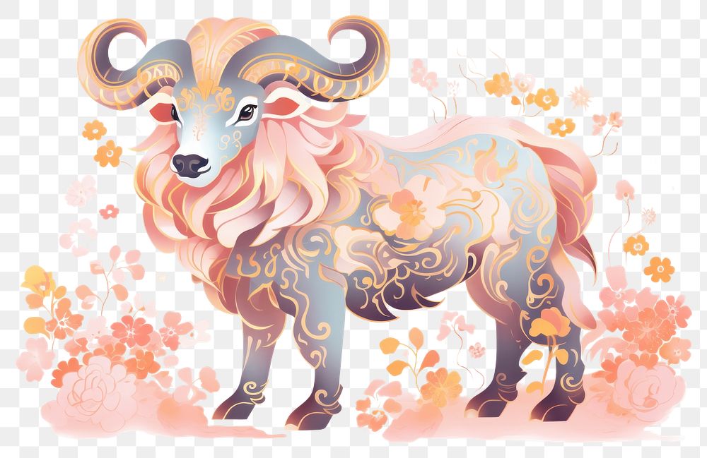 PNG  Chinese chinese zodiacl livestock buffalo animal.