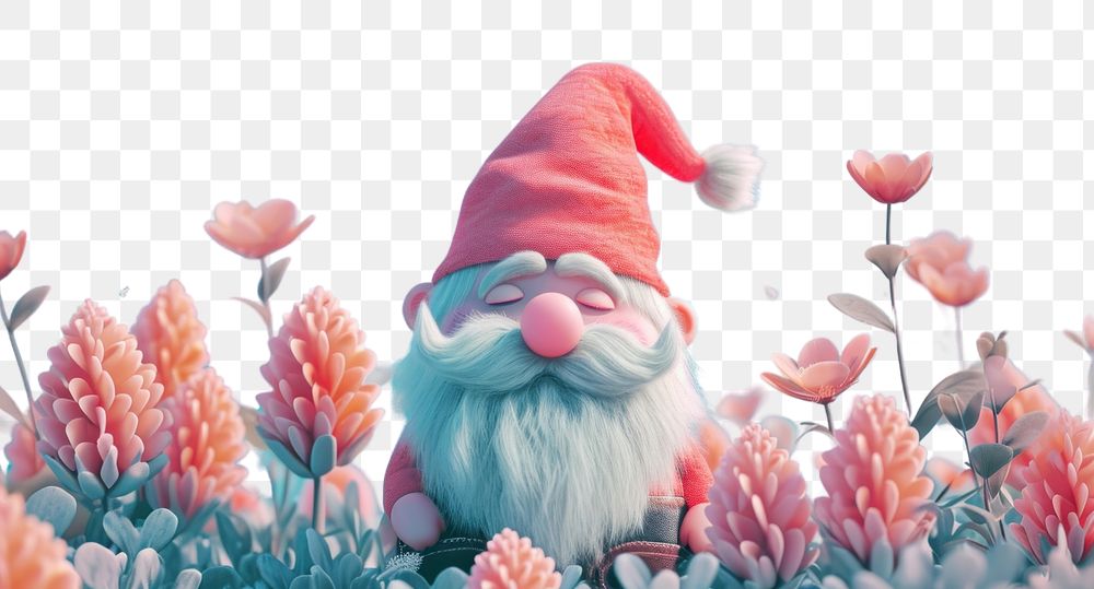 PNG  Cute gnome fantasy background cartoon outdoors nature.