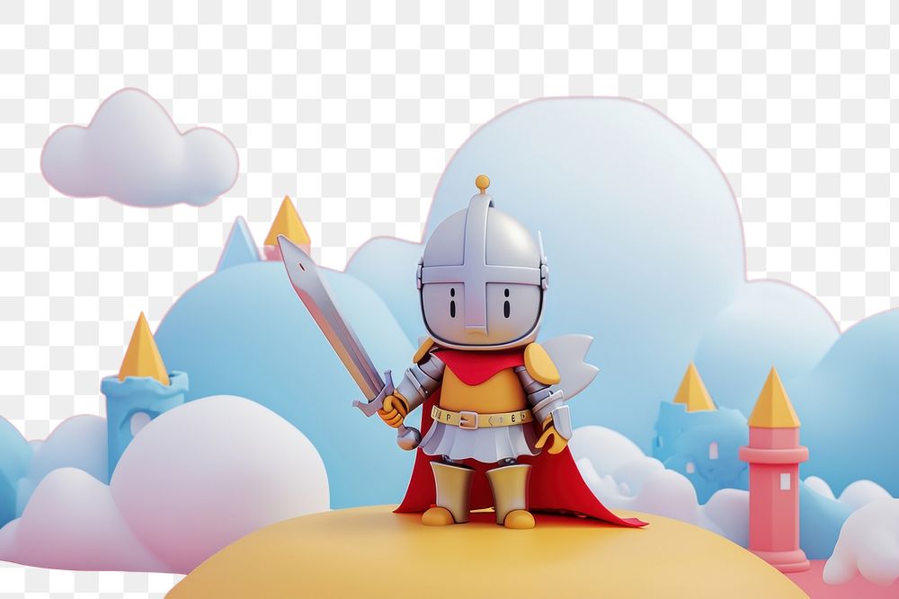 PNG Cute knight fantasy background | Premium PNG - rawpixel