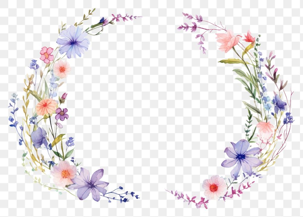 PNG Wreath flower pattern circle. | Premium PNG - rawpixel