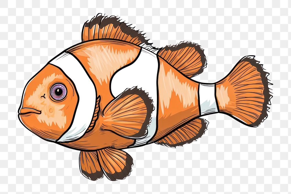 PNG Fish pomacentridae amphiprion goldfish.