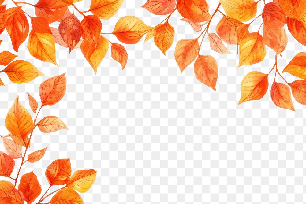 PNG  Autumn leaves backgrounds pattern plant.