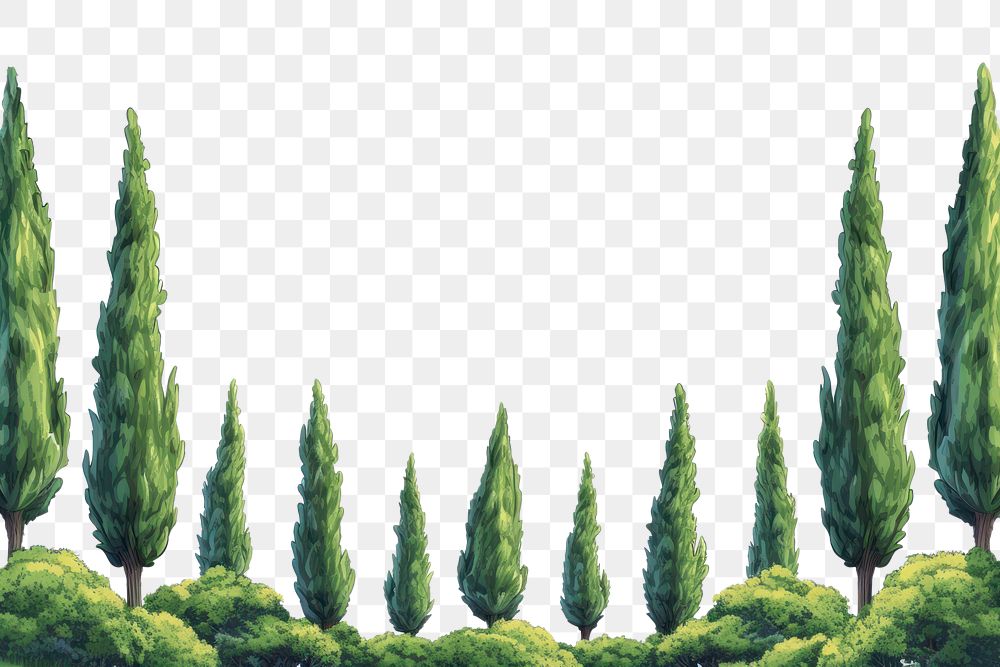 PNG  Cypress trees backgrounds outdoors plant.
